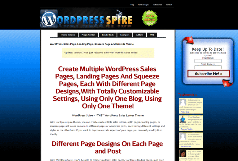 WP Spire preview