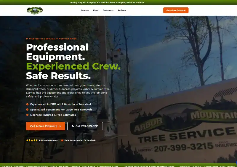 Arbor Tree Services website sample build